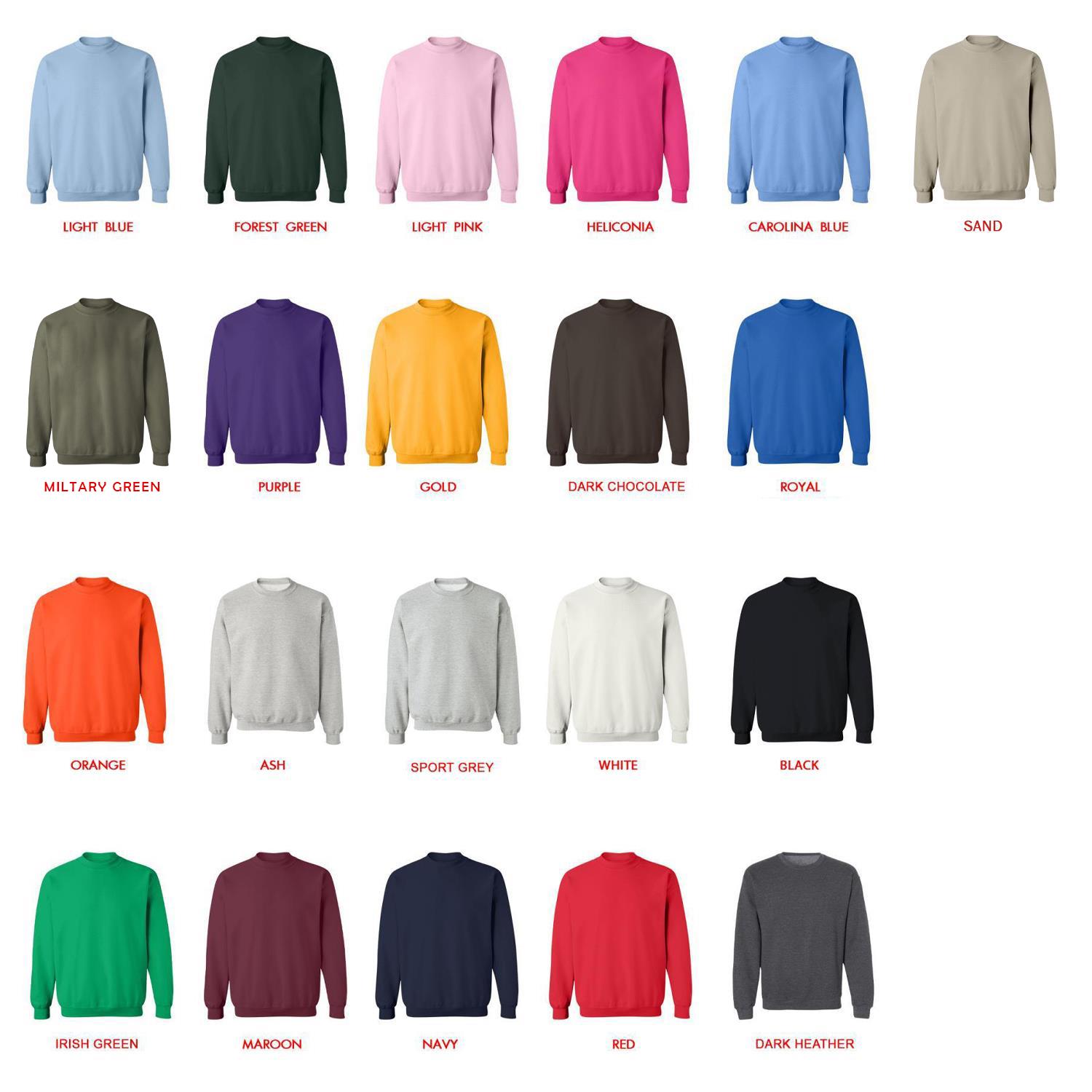 sweatshirt color chart - Ergo Proxy Merch