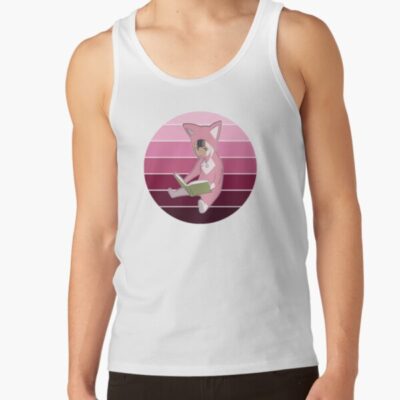Monochrome Rainbow Pino From Ergo Proxy Pino Reading A Book Tank Top
