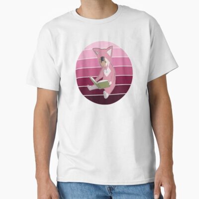 Monochrome Rainbow Pino From Ergo Proxy Pino Reading A Book T-shirt