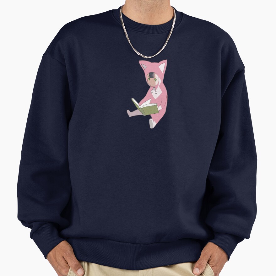 Minimal Style Pino From Ergo Proxy Pino Reading A Book Sweatshirt - Image 5