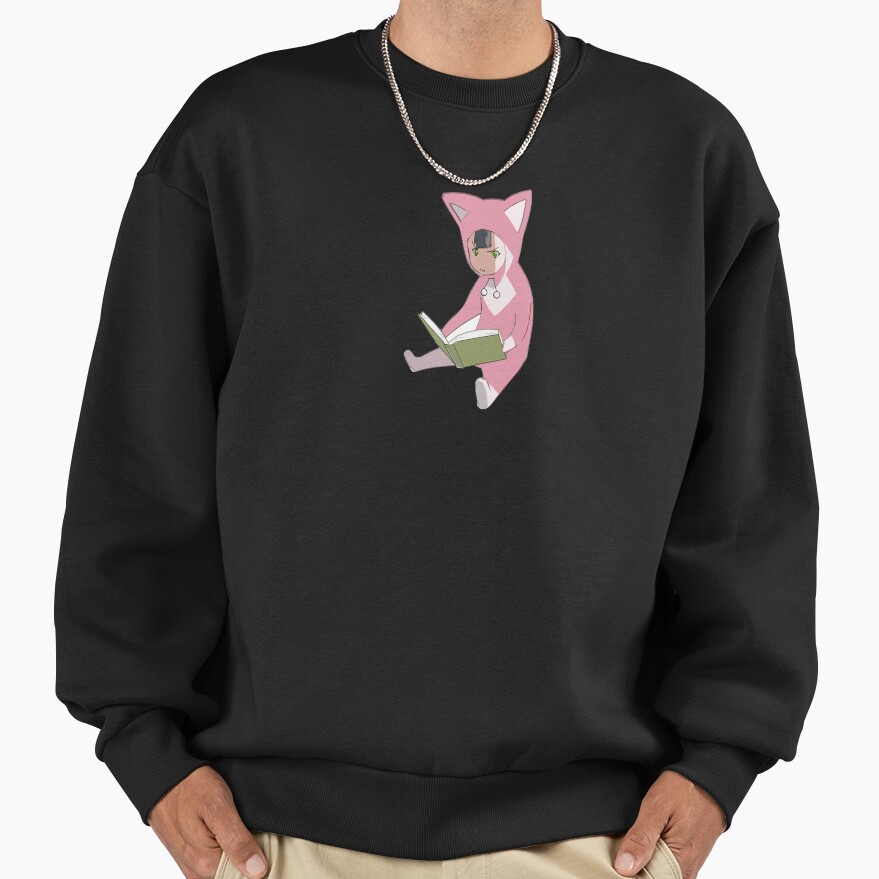 Minimal Style Pino From Ergo Proxy Pino Reading A Book Sweatshirt - Image 2