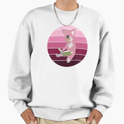 Monochrome Rainbow Pino From Ergo Proxy Pino Reading A Book Sweatshirt
