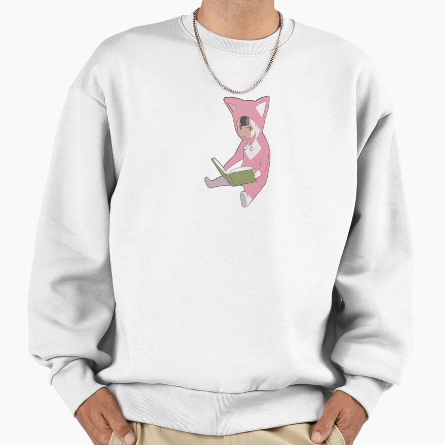 Minimal Style Pino From Ergo Proxy Pino Reading A Book Sweatshirt
