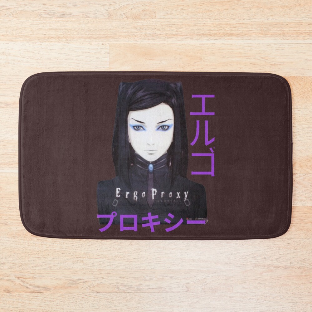 Ergo Proxy Re-l Mayer Pruple Text Bath Mat