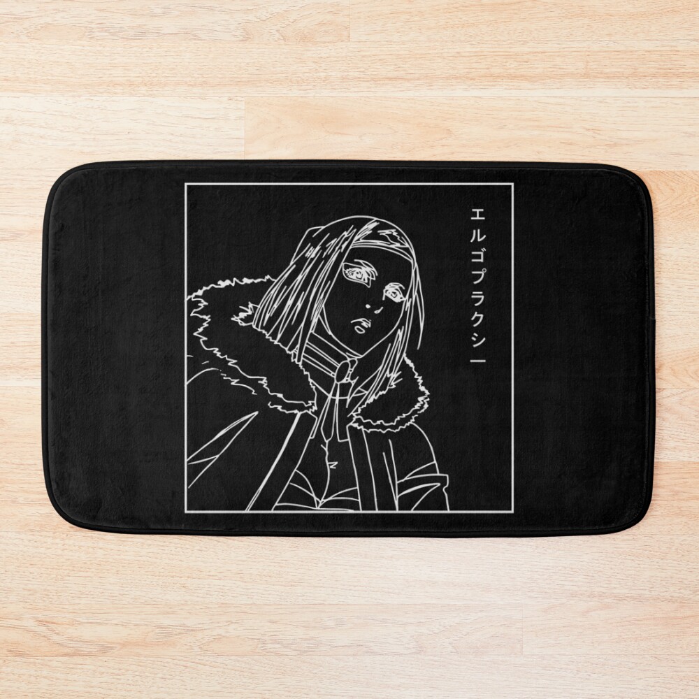 Ergo Proxy Japanese Re L Mayer Sketch White Print Bath Mat