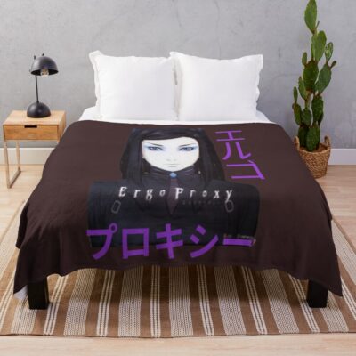 Ergo Proxy Re-l Mayer Pruple Text Throw Blanket