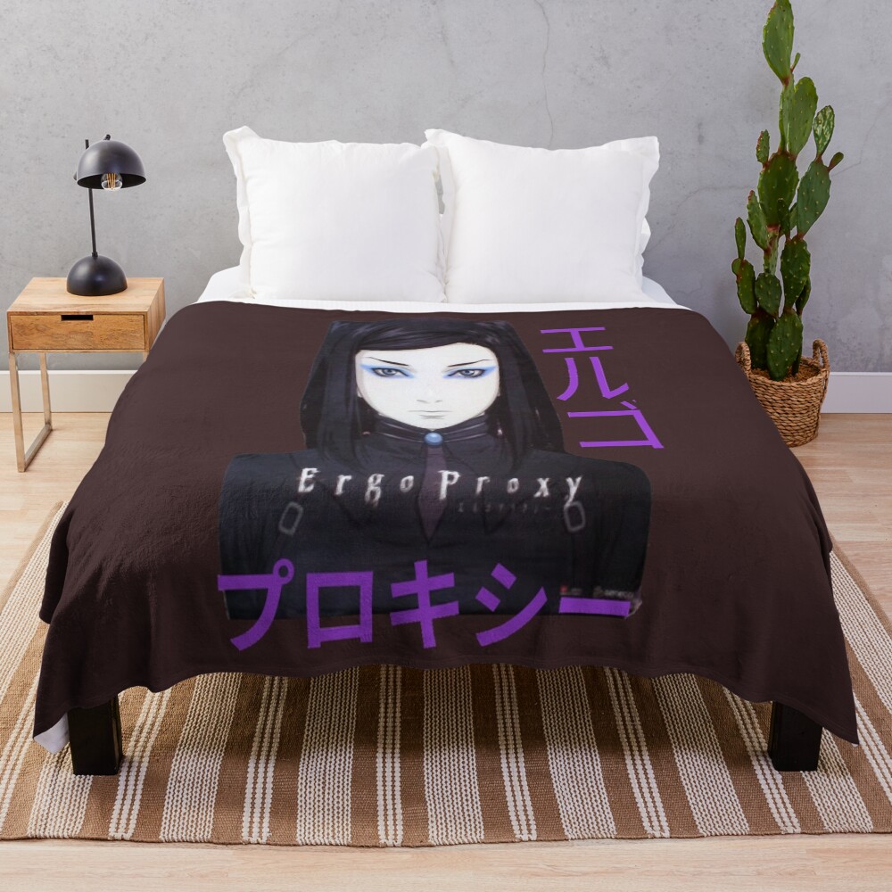 Ergo Proxy Re-l Mayer Pruple Text Throw Blanket
