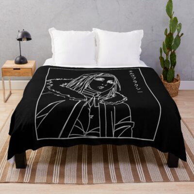 Ergo Proxy Japanese Re L Mayer Sketch White Print Throw Blanket