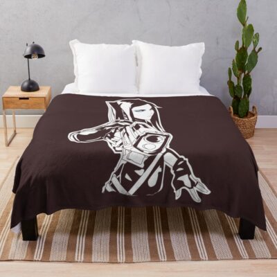 Re L Mayer White Design Throw Blanket