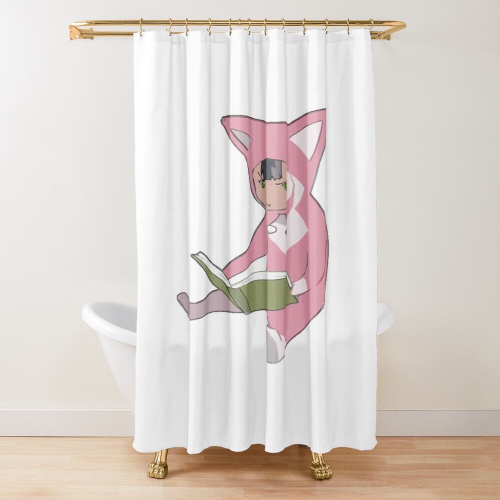 Minimal Style Pino From Ergo Proxy Pino Reading A Book Shower Curtain