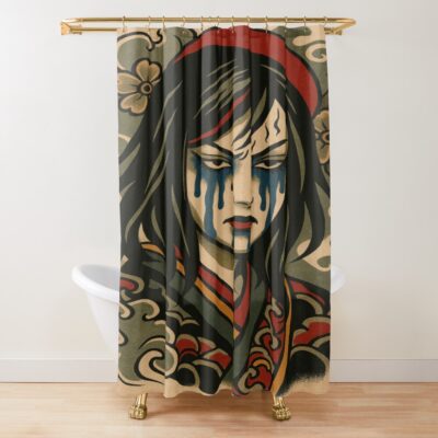 Re L Portrait Shower Curtain