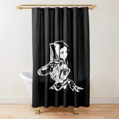 Re-l Mayer Black White Design Shower Curtain