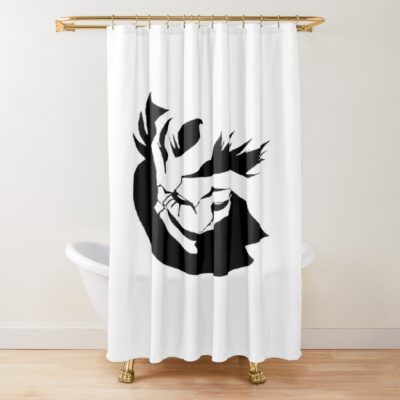 Proxy Vincent Law Black Design Shower Curtain