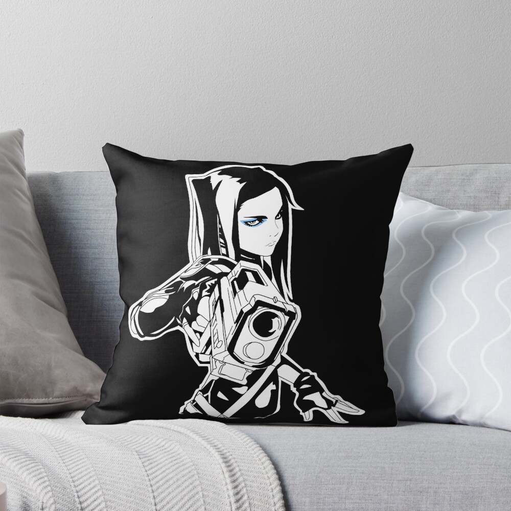 Re L Mayer White Design Throw Pillow