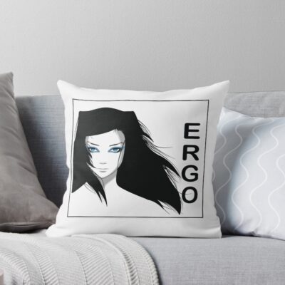 Ergo Proxy Re-l Mayer Black Design Throw Pillow