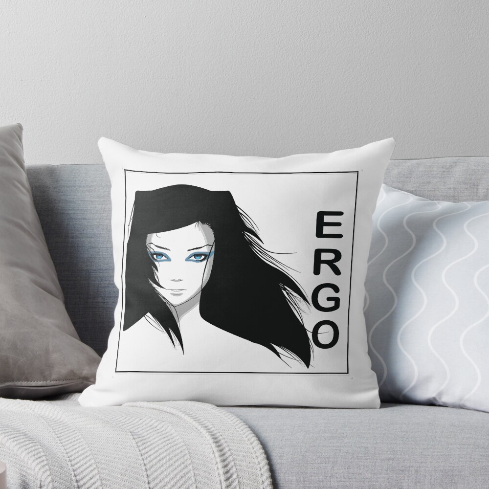 Ergo Proxy Re-l Mayer Black Design Throw Pillow