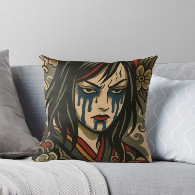 Re L Portrait Throw Pillow